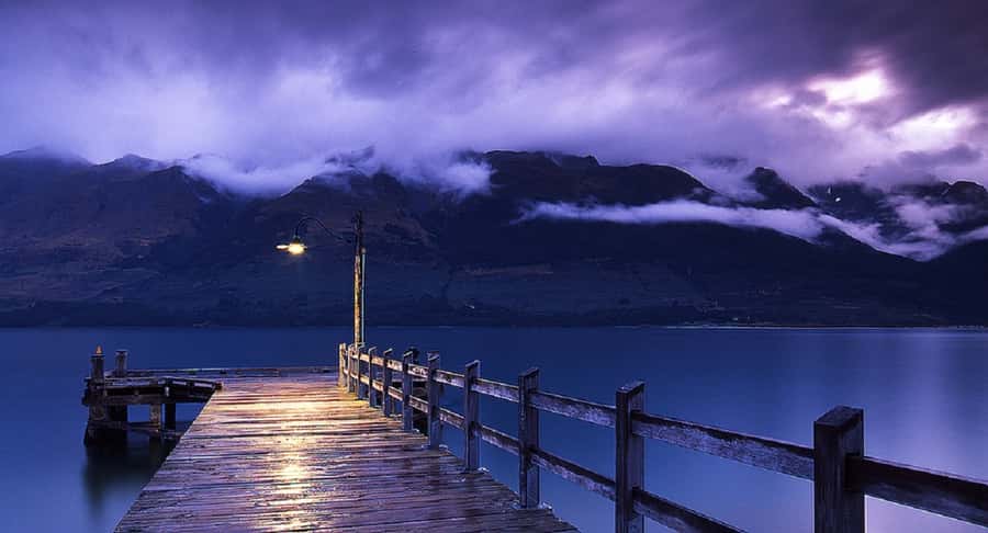 From Queenstown: Lord Of The Rings Tour to Glenorchy - Bennetts Bluff, the historic wharf, and the red shed in Glenorchy