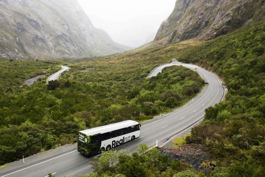 From Queenstown: Milford Sound Cruise and Coach Day Trip - RealNZ meeting point and settling into the glass-roof coach