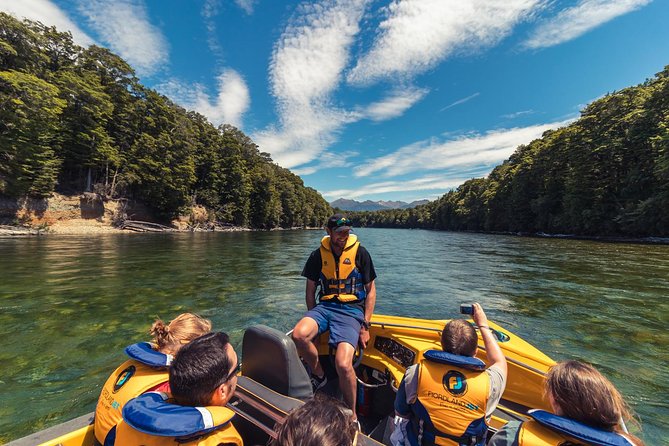 Jet Boat Journey through Fiordland National Park - Pure Wilderness - Gear up at the Lakefront office: what you wear matters