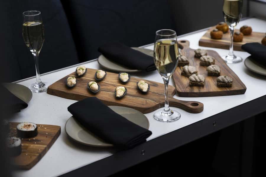 Milford Sound: Premium Small Group Cruise with Canape Lunch - Champagne welcome plus canapes, how the timing works