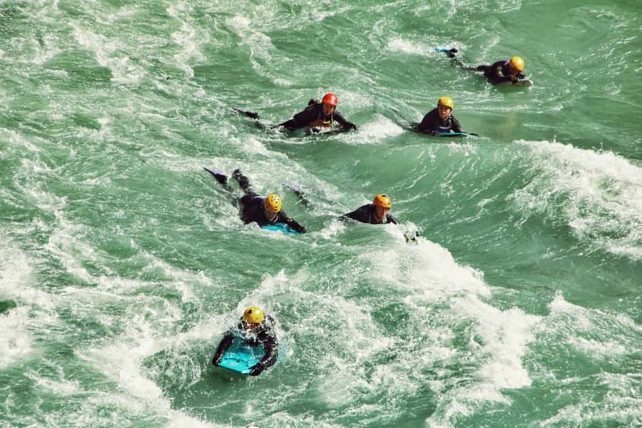 Queenstown: White Water Surfing Along the Kawarau River - What happens on the water: rapids, standing waves, whirlpools, and a cliff jump chance