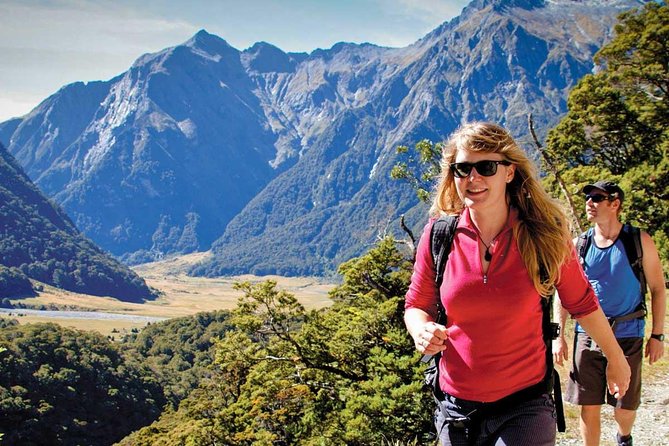 Siberia Experience:Fly-Hike-Jetboat:Wilderness Adventure:Wanaka - The Wilkin valley approach and the lunch view you’ll remember