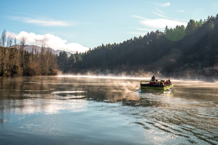 Wanaka: Jet Boat Ride on Clutha River - From 100 Ardmore St to the lake run: the ride starts before the river